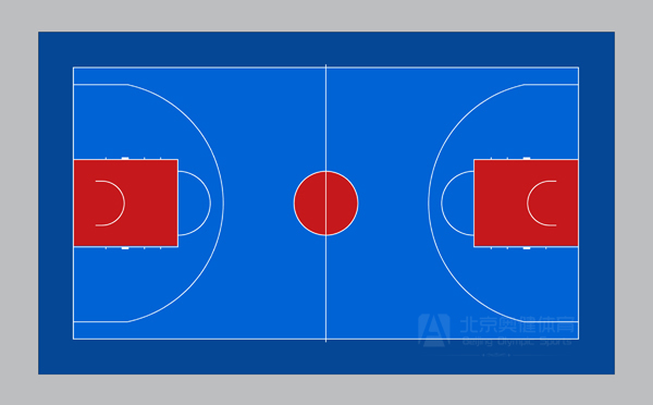 塑胶篮球场平面图