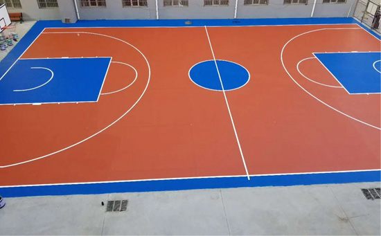 企业塑胶篮球场图片