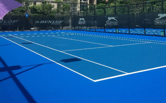 深蓝色塑胶网球场配色方案图片