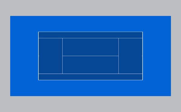 塑胶网球场蓝色配色方案图片